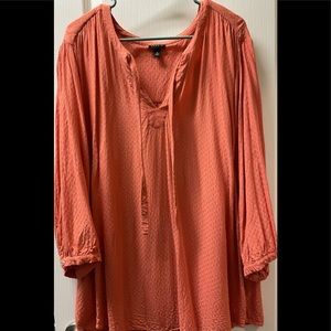 Torrid Orange Peasant Blouse
